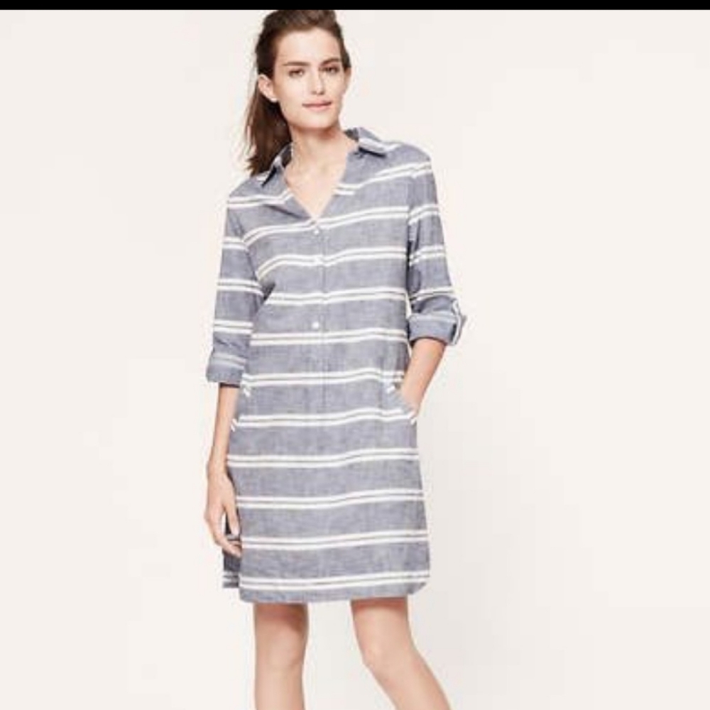Loft Chambray Dress Size 4